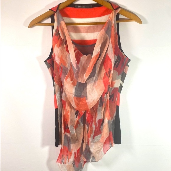 Pianura Studio Silk blend Draped Tank Top Size 44 - Picture 1 of 5